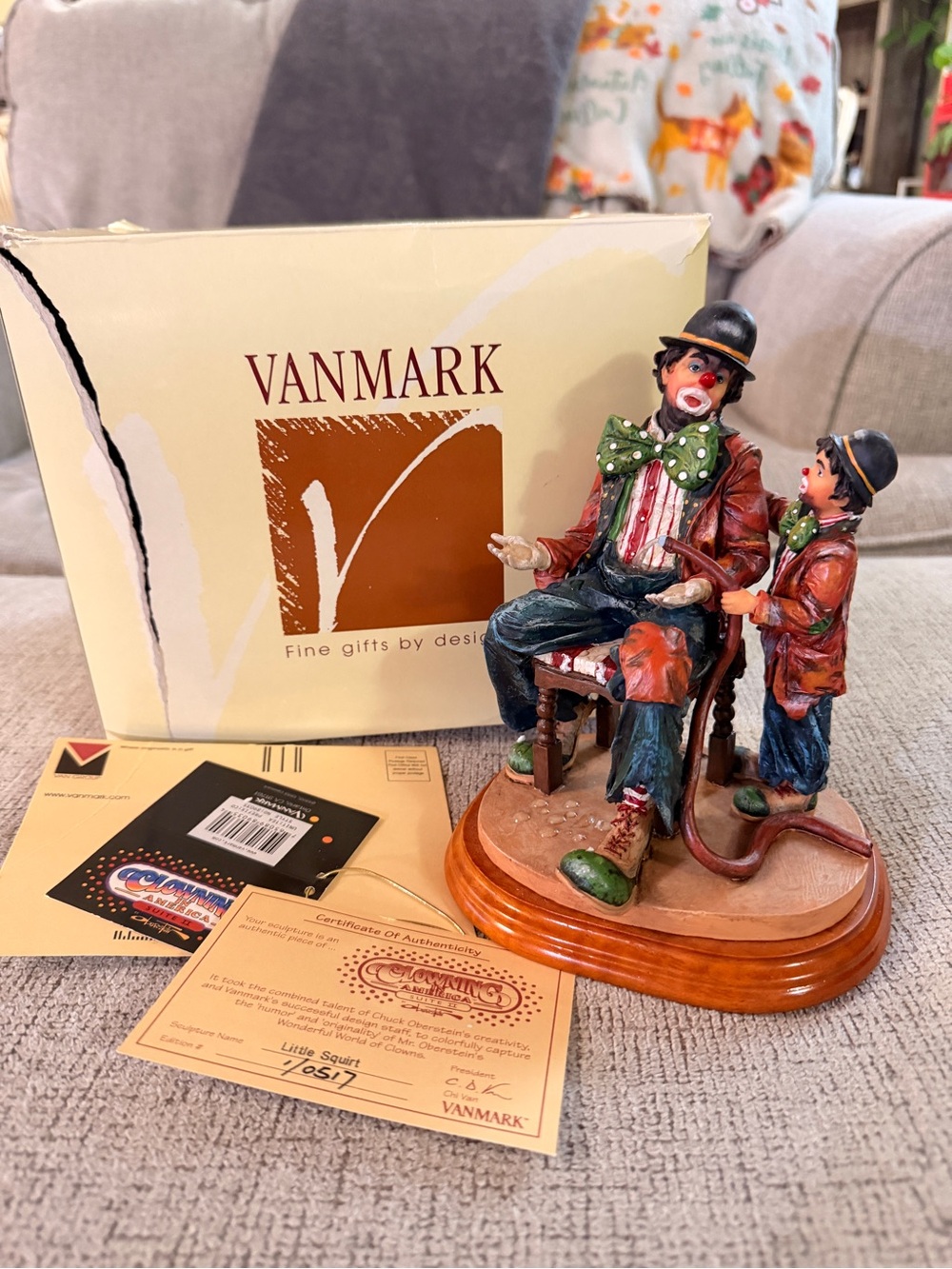 Vanmark Clowning in America "Little Squirt" Figurine CO89035 1st Ed w/ COA & Box